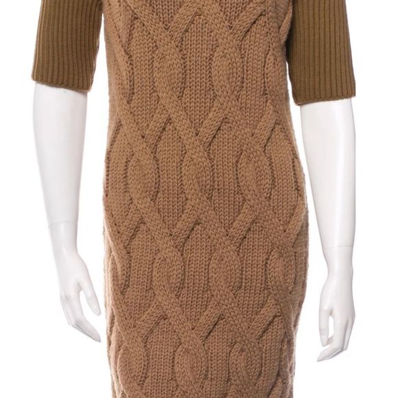 CARVEN Cable-Knit Sweater Dress - Picture 4 of 9